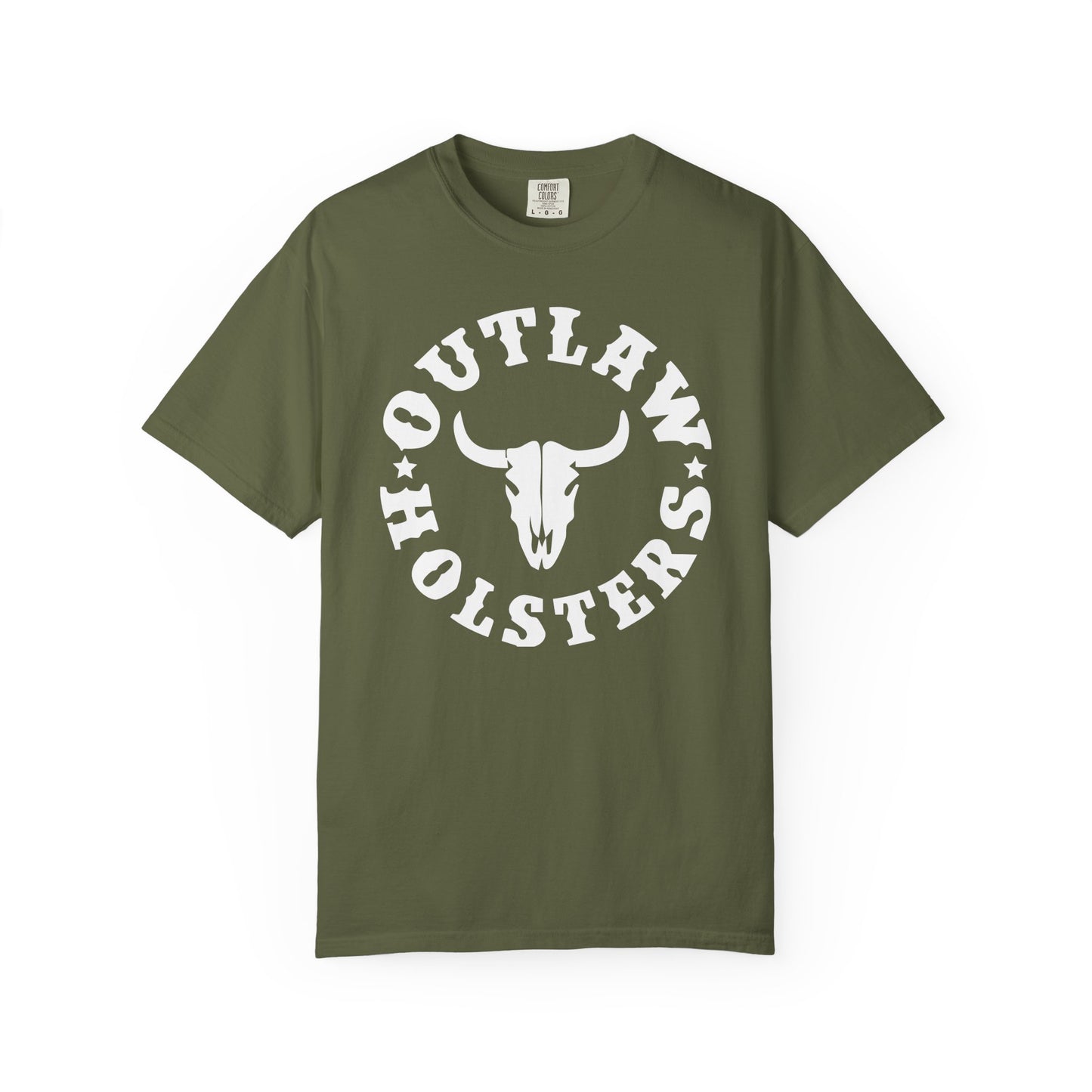 White Outlaw Holsters Garment-Dyed T-shirt, Unisex