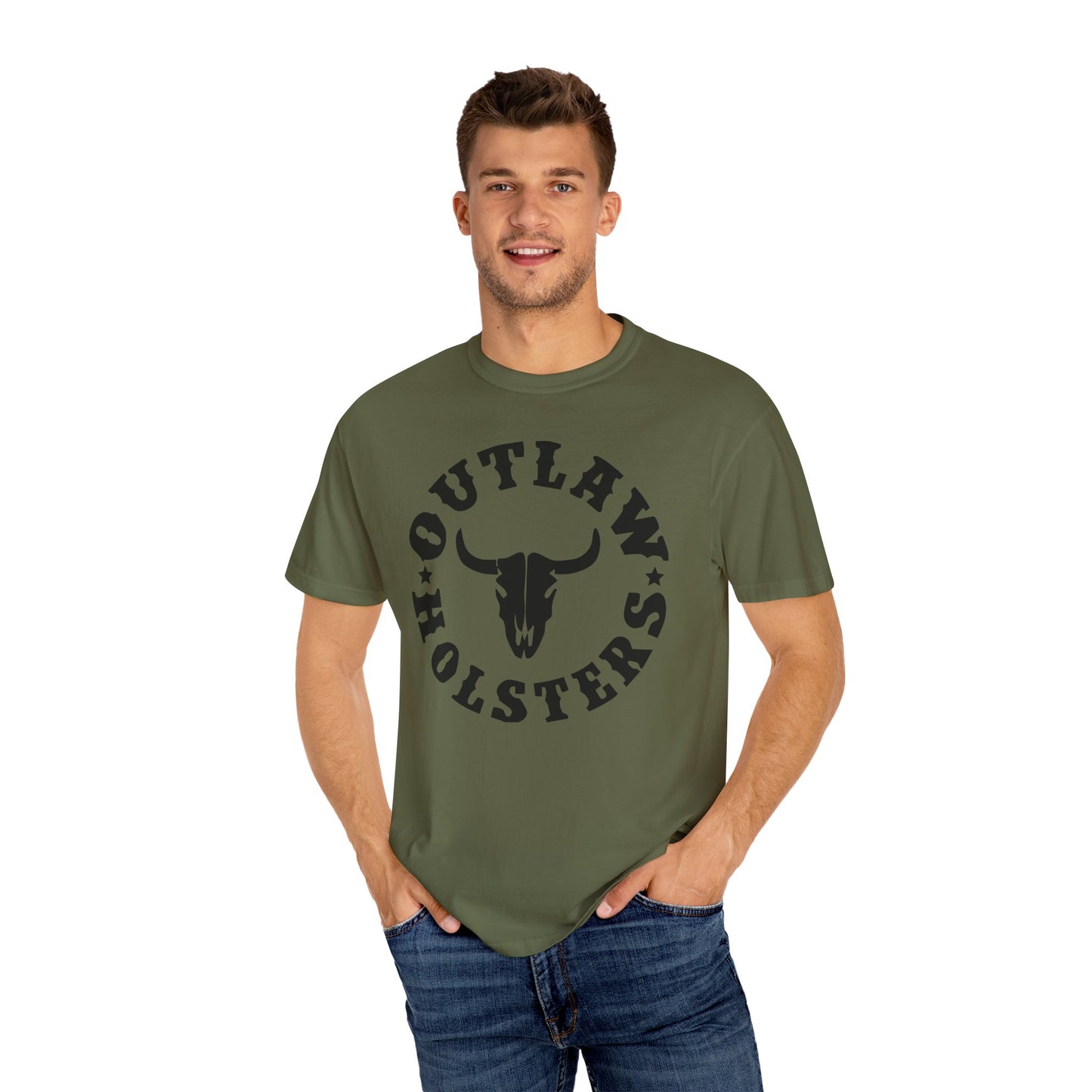 Black Outlaw Holsters Garment-Dyed T-shirt, Unisex
