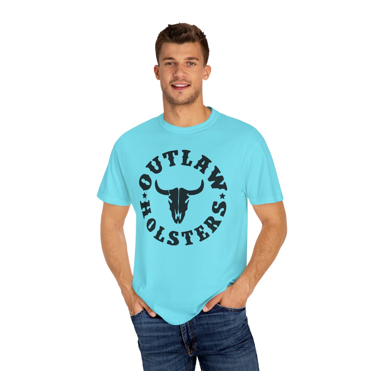 Black Outlaw Holsters Garment-Dyed T-shirt, Unisex