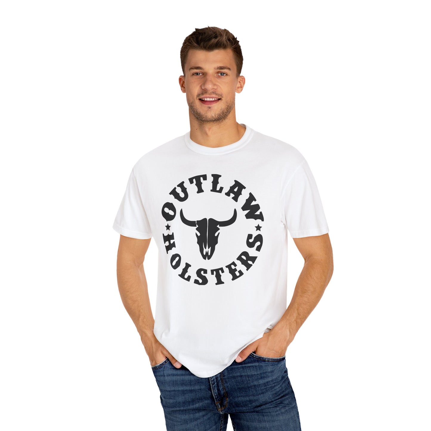 Black Outlaw Holsters Garment-Dyed T-shirt, Unisex