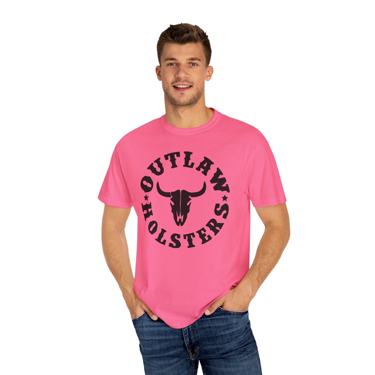 Black Outlaw Holsters Garment-Dyed T-shirt, Unisex