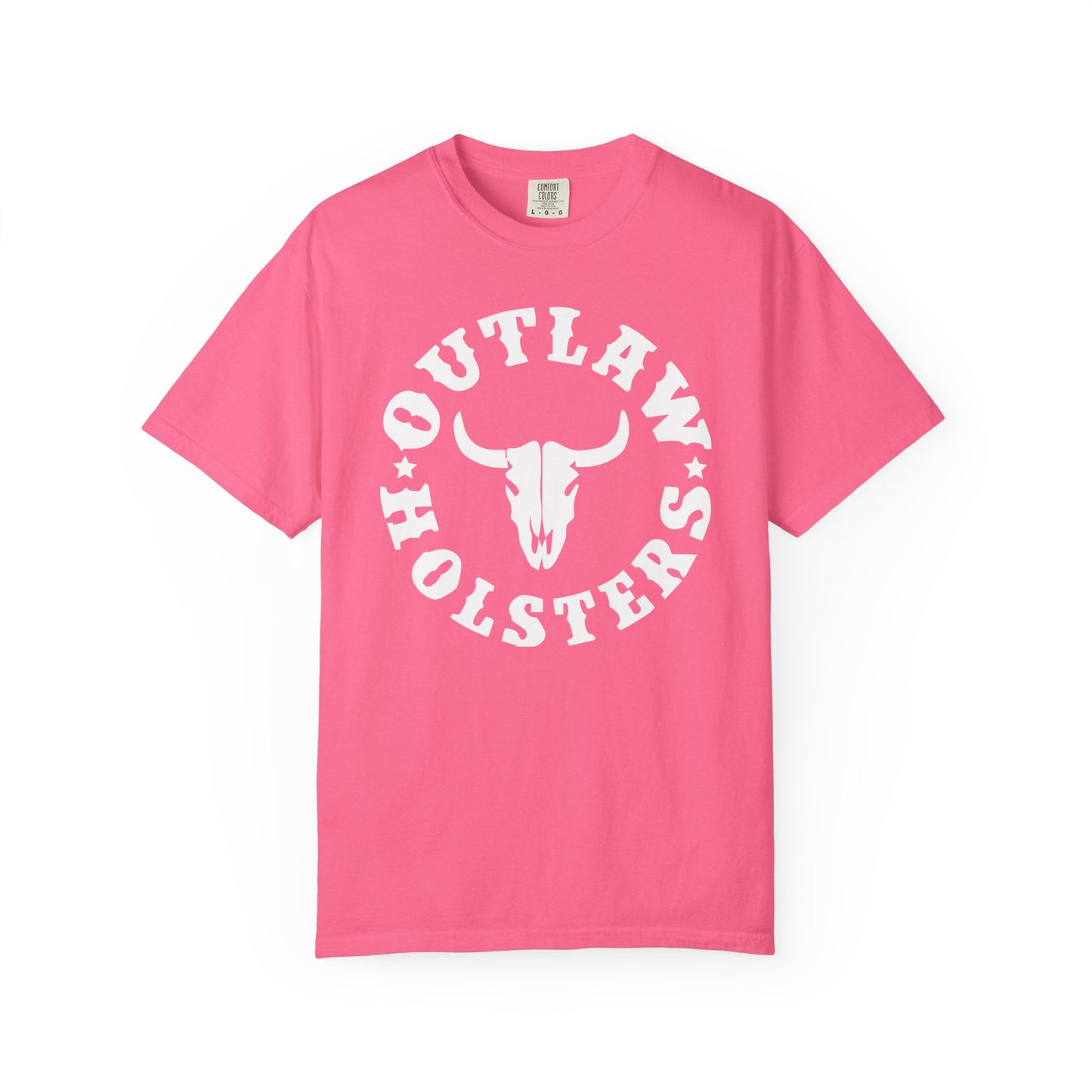 White Outlaw Holsters Garment-Dyed T-shirt, Unisex