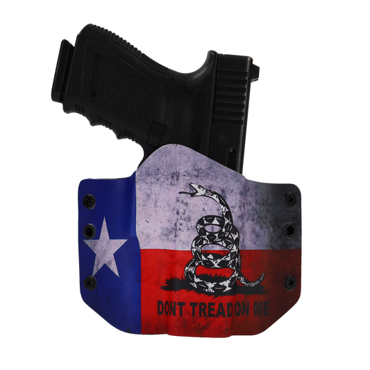Don't Tread on Me Texas Flag OWB Holster